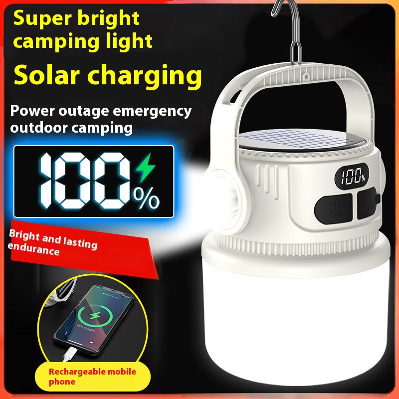 Solar Emergency Charger - LED 태양 전구 빛 충전식 휴대용